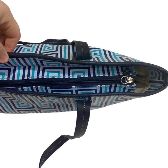 Jonathan Adler tote bag - fabric lining - multi colored print / patterned - Blue - Picture 8 of 16